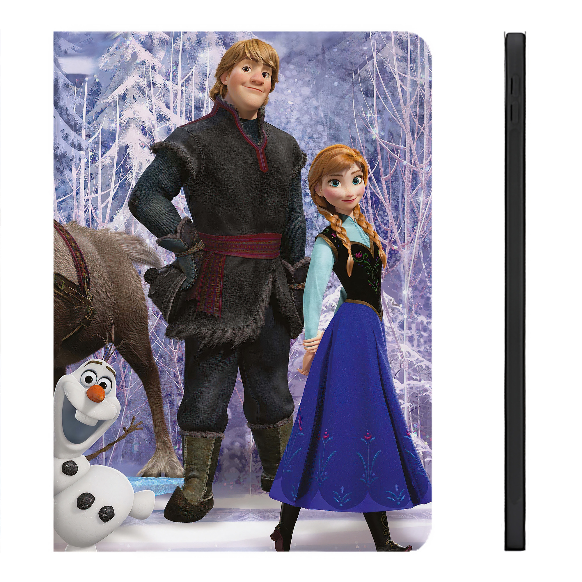 （画像用） アナと雪の女王 アンナ エルサ Frozen Anna Elsa IPadケース ペンホルダー付き ブックスタイルデザイン